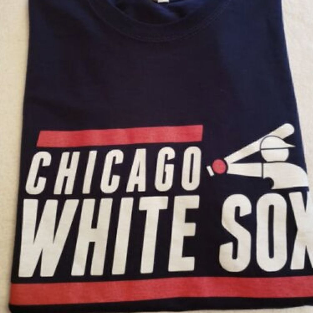 Chicago White Sox Blue White‎ Red Retro Logo T-Shirt Size XL EUC Official MLB